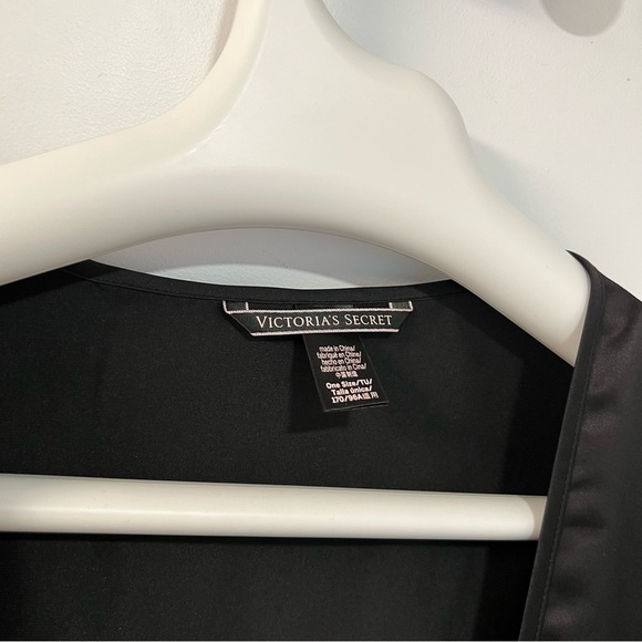 Victoria’s Secret Love Kimono Black Satin Robe - Picture 6 of 6